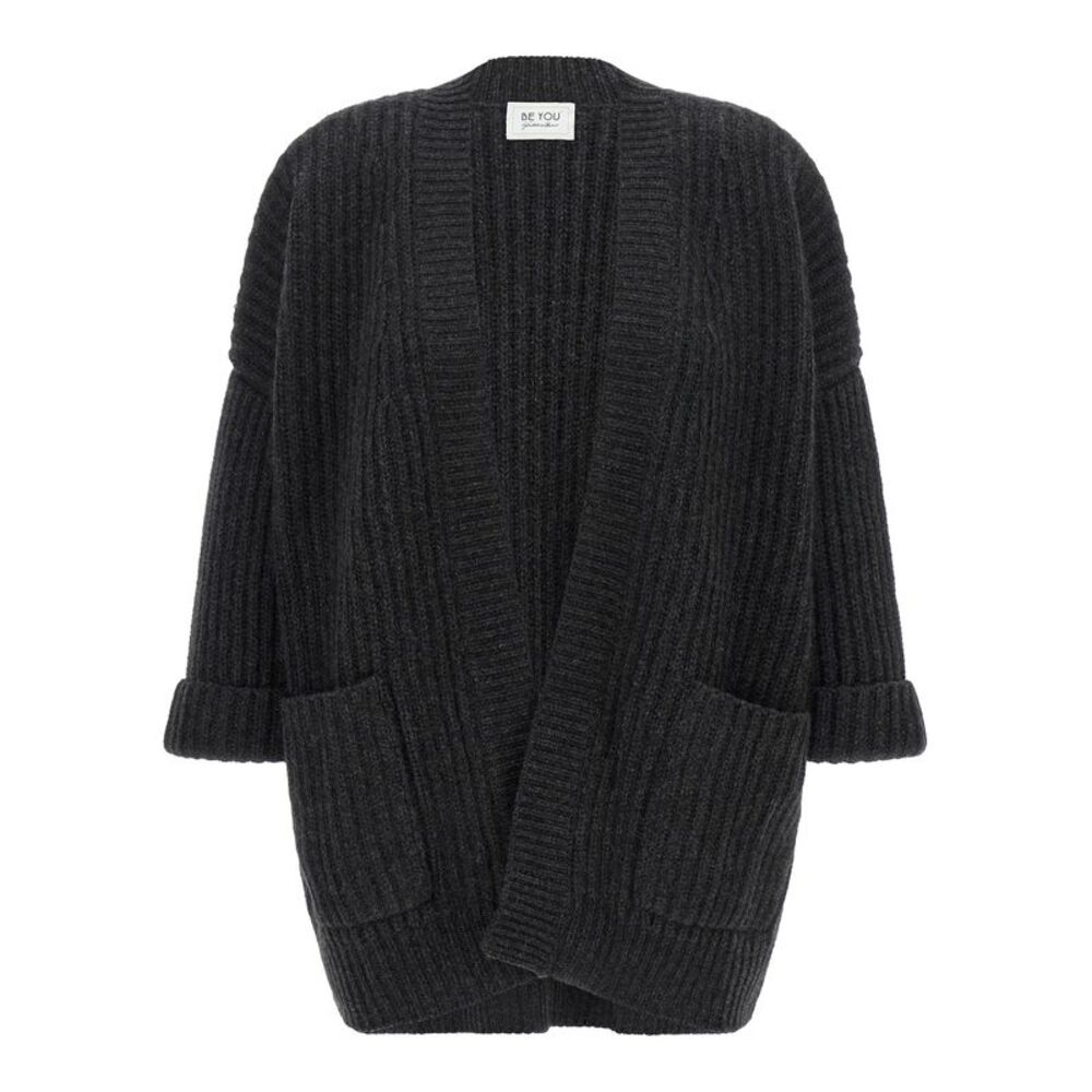 BE YOU Gray Cashmere Women's Cardigan